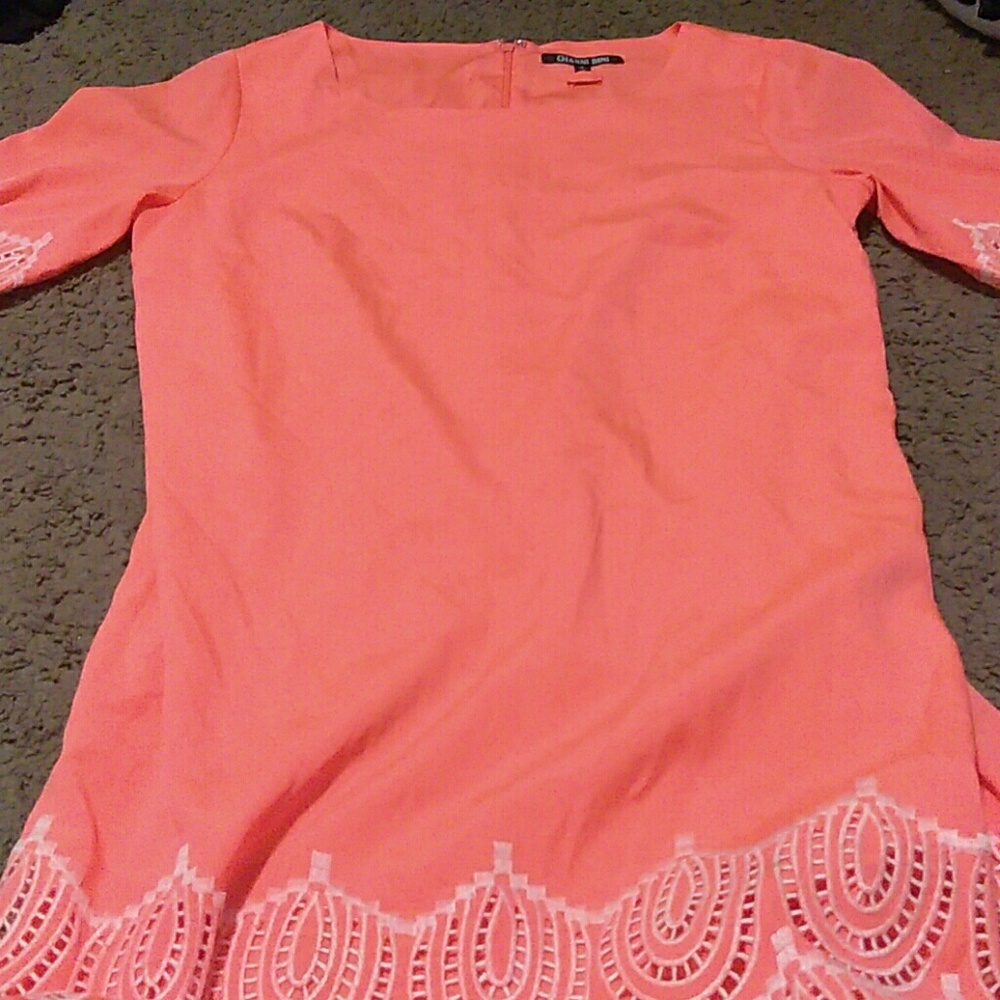 Bright orange dress